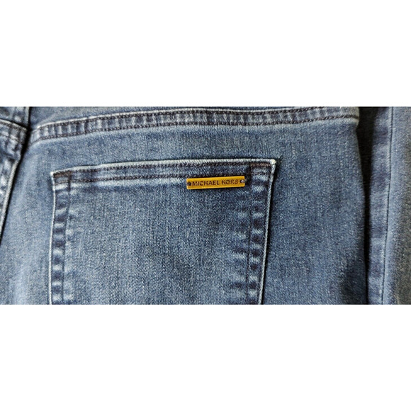 Michael Kors Boyfriend Jeans Women's Size 10 Short Dark Wash Blue Denim - Picture 6 of 7